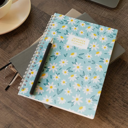 Sweet Daisies Muster Personalisiert Notizblock