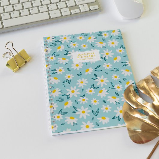 Sweet Daisies Muster Personalisiert Notizblock