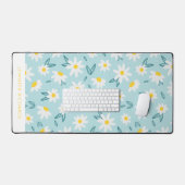 Sweet Daisies Muster Personalisiert Schreibtischunterlage (Tastatur & Maus)