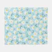 Sweet Daisies Pattern Fleecedecke (Vorderseite (Horizontal))