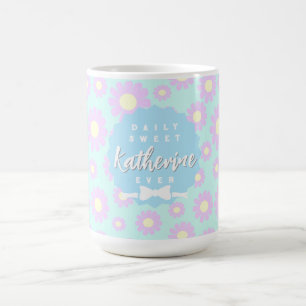 Sweet Daisy Baby Pastel Blue Pink Yellow Kaffeetasse