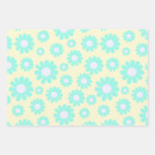 Sweet Daisy Baby Pastel Green Blue Pink Geschenkpapier Set (Vorderseite 3)