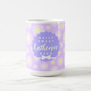 Sweet Daisy Baby Pastel Lila gelb Kaffeetasse