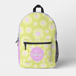 Sweet Daisy Baby Pastell Grün Gelb Rosa Bedruckter Rucksack