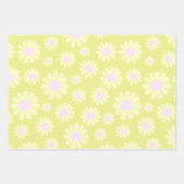 Sweet Daisy Baby Pastell Grün Gelb Rosa Geschenkpapier Set (Vorderseite 3)