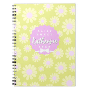 Sweet Daisy Baby Pastell Grün Gelb Rosa Notizblock