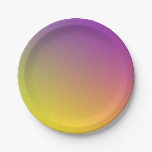 SWEET DAISY Blue + Lila Gradient Paper Tellers Pappteller (Vorderseite)