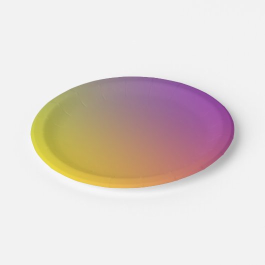 SWEET DAISY Blue + Lila Gradient Paper Tellers Pappteller (Schrägansicht)