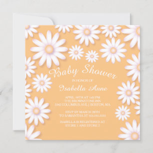 Sweet Daisy Neutral Baby Shower Einladung