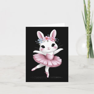 Sweet Dancing Ballerina Bunny Ballet Rabbit Girl E Karte