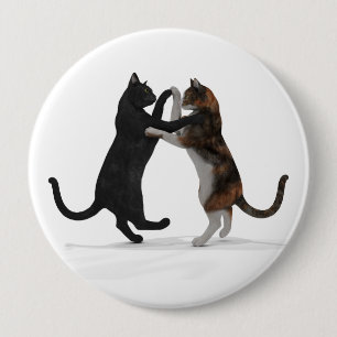 Sweet Dancing Cats Button