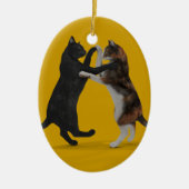 Sweet Dancing Cats Keramikornament (Vorne)