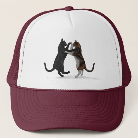 Sweet Dancing Cats Truckerkappe (Vorderseite)