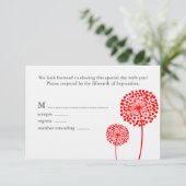 Sweet Dandelions Wedding Response Card RSVP Karte (Stehend Vorderseite)