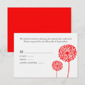 Sweet Dandelions Wedding Response Card RSVP Karte (Vorne/Hinten)