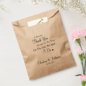 Sweet Danke, Black and Tan Wedding Geschenktütchen (Versiegelt)