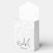 Sweet danke Ihnen White Black Gray Wedding Monogra Geschenkschachtel (Geöffnet)