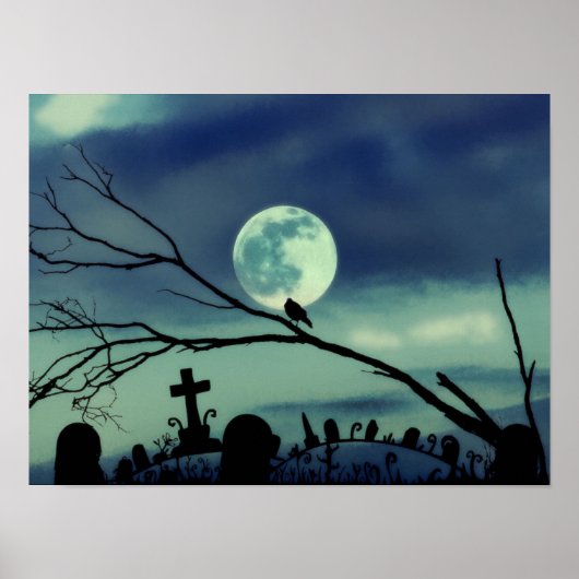 Sweet Darkness Full Moon Graveyard Poster (Vorne)