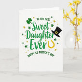 Sweet Daughter Happy St Patricks Card Karte (Gelbe Blume)