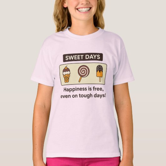 Sweet Days - Ice Cream & Candy Kids Design T - Shi T-Shirt (Vorderseite)