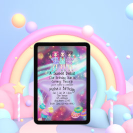 Sweet Debut Birthday KPOP Star Einladung