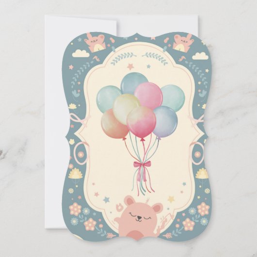 Sweet Delicate Baby Dusche Einladung (Rückseite)