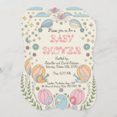 Sweet Delicate Snails Baby Dusche Einladung (Vorne/Hinten)