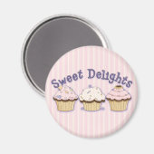 Sweet Delights CupCakes Magnet (Vorderseite/Rückseite)