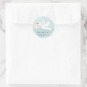 Sweet Delivery Stork Baby Shower Sticker (Tasche)