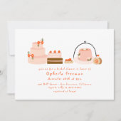 Sweet Dessert Hand Drawn Berry Cakes Bridal Shower Einladung (Vorderseite)
