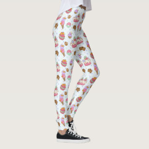 Sweet Dessert Leckereien Muster Leggings