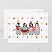 Sweet Dessert Pinguine Postkarte (Vorne/Hinten)
