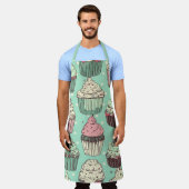 Sweet Dessert Schürze mit Niedlichem Cupcake Muste (Getragen)