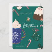 Sweet Desserts Illustrated Holiday Food Christmas Feiertagskarte (Vorderseite)