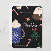 Sweet Desserts Illustrated Holiday Food Christmas Feiertagskarte (Vorderseite)