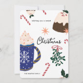 Sweet Desserts Illustrated Holiday Food Christmas Feiertagskarte (Vorderseite)