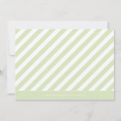 Sweet Diagonals Foto Taufe Einladung - Grün (Rückseite)