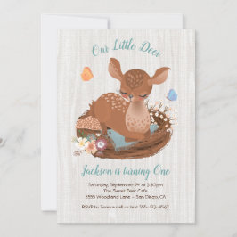 Sweet doe Deer Birthday Party Einladungen
