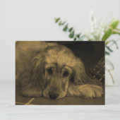 Sweet Dog - Golden Retriever in Sepia Tones Einladung (Stehend Vorderseite)