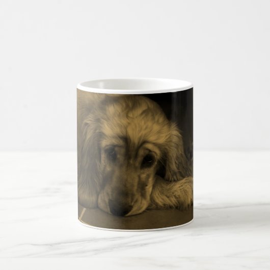 Sweet Dog - Golden Retriever in Sepia Tones Kaffeetasse (Mittel)