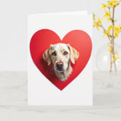 Sweet Dog Heart Card Karte (Gelbe Blume)