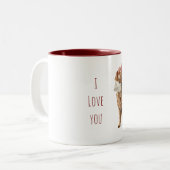 Sweet Dog Love Letter Zweifarbige Tasse (Vorderseite Links)