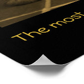 Sweet Dog with Inspirational Quote. Poster (Ecke)