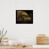 Sweet Dog with Inspirational Quote. Poster (Küche)