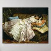 Sweet Doing Nothing by Auguste Toulmouche, 1877 Poster (Vorne)