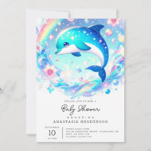 Sweet Dolphin Baby Dusche Einladung