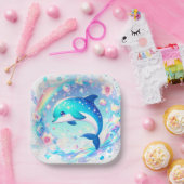 Sweet Dolphin Baby Shower Pappteller (Party)