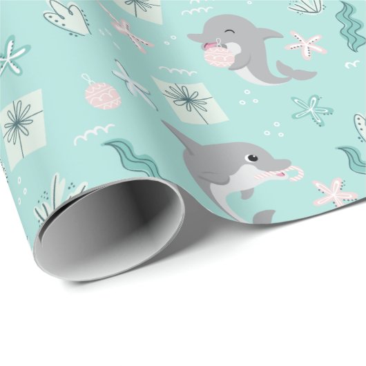 Sweet Dolphin Weihnachten Geschenkpapier (Rolleneckpunkt)