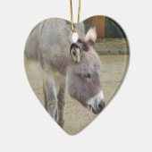 Sweet Donkey, Animal Gray, Horse Family Keramik Ornament (Links)