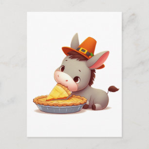 Sweet Donkey isst Pie Postkarte